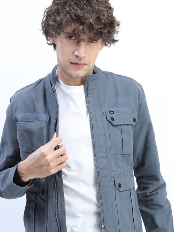Men Blue Solid Tailored Jacket